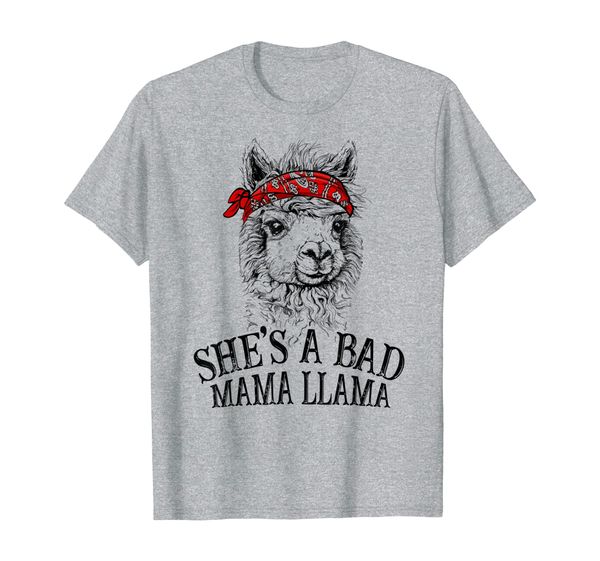 

shes bad mama llama farmer tshirts, White;black