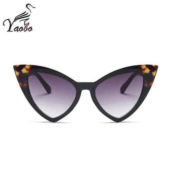 2021 neue Marke Designer Cateye Sonnenbrille Frauen Vintage Gradienten Gläser Für Frauen Spiegel Retro Lunette De Soleil Femme UV400