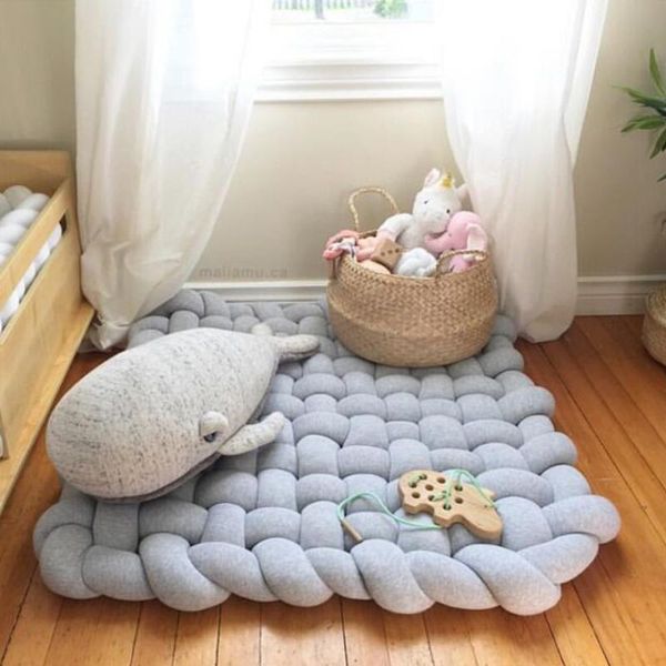 

carpets ins flower hand-woven rugs mat children climbing pad non-slip cushion home decoration shooting props living room