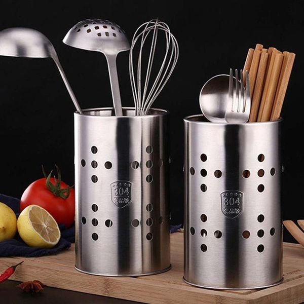 

kitchen storage & organization 304 stainless steel cooking utensil holder crock drainer flatware caddy cutlery organizer tableware serving t