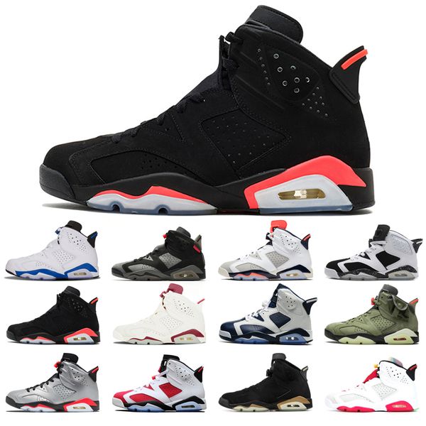 

original basketball shoes 6s for man red oreo alternate angry bull black carmine hare infrared marron olympic tinker comfortable flat shoe s