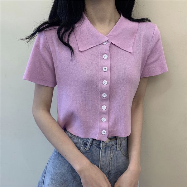 

female short sleeve shirt casual cardigan mesh shirt harajuku shirts jcda, White