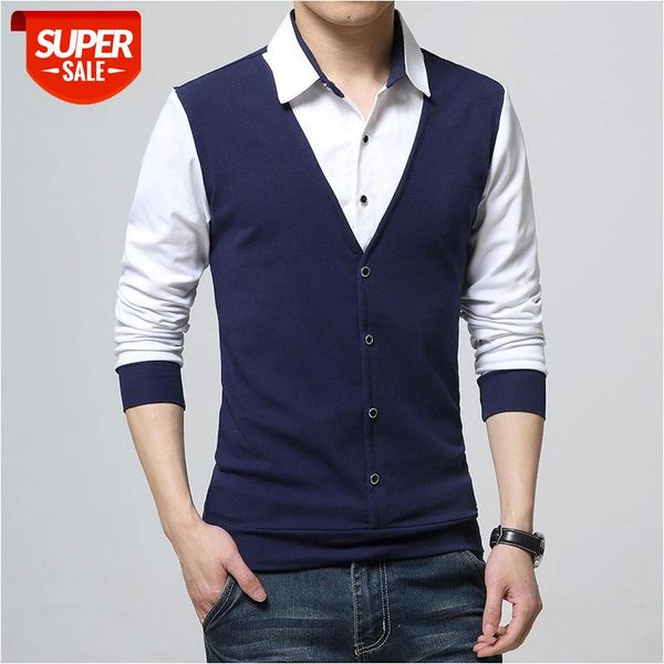 

design new 2019 men s brand polo shirt long sleeves casual spring autumn clothes plus asian size m-3xl 4xl 5xl #hk8h, White;black