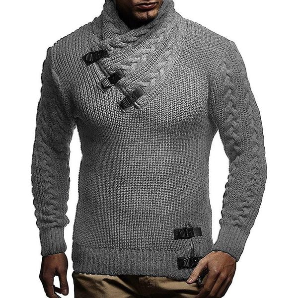 

men's sweaters autumn and winter turtleneck sweater solid color long-sleeved knitted european american plus size, White;black