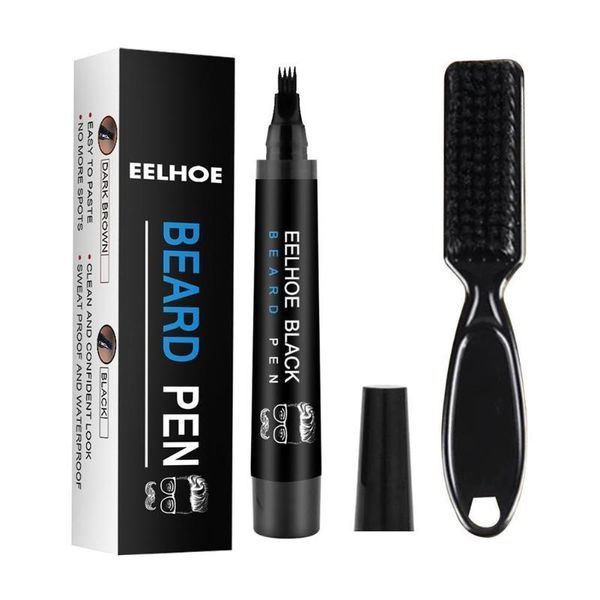

makeup brushes beard filling pen kit waterproof black mustache brush coloring shaping plus tools moustache enhancer e1k8