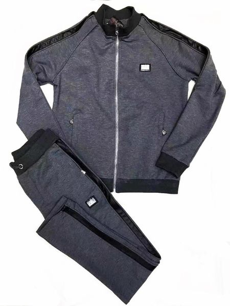 

men's tracksuits sportswear winter cardigan set men 2021 fashion casual zipper cotton outdoor sports embroidery -3xl, Gray