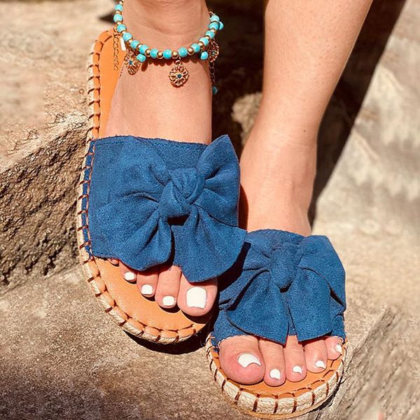 

slippers summer women bowknot sandals casual beach shoes ladies fashion female flats flip flops slides footwear, Black