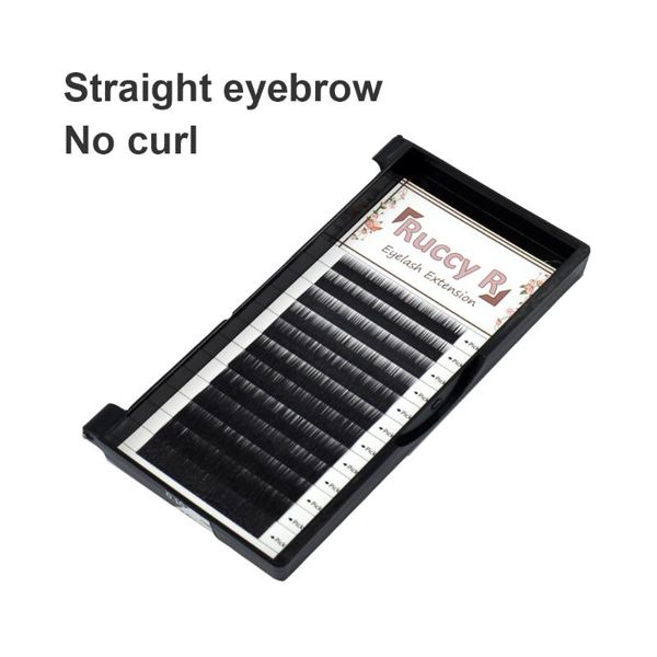 

false eyelashes straight eyebrown extensions black dark brown eyebrow 12 lines