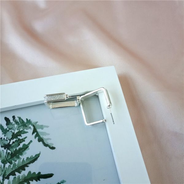 

qingdao jewelry metal geometric glittering fashion simple youth student earrings, Black