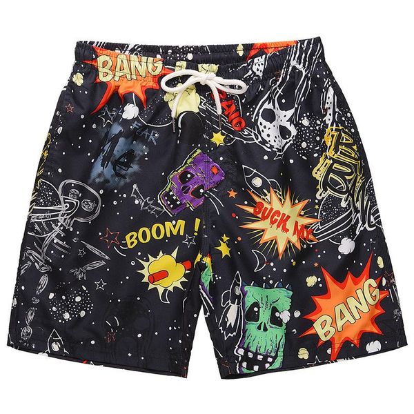

men's shorts cool beach pants latest print hawaiian style swimming sunbathing casual loose plus size surf, White;black