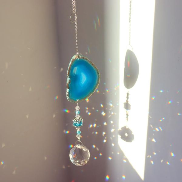 

decorative objects & figurines crystal amber wind chime sun catcher pendant ball colorful beads hanging drop handmade windchime suncatchers