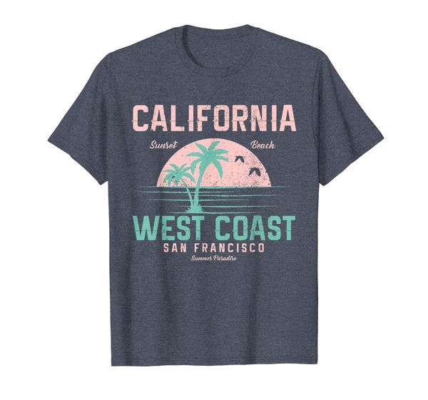 

san francisco t-shirt - california west coast vintage shirt, White;black