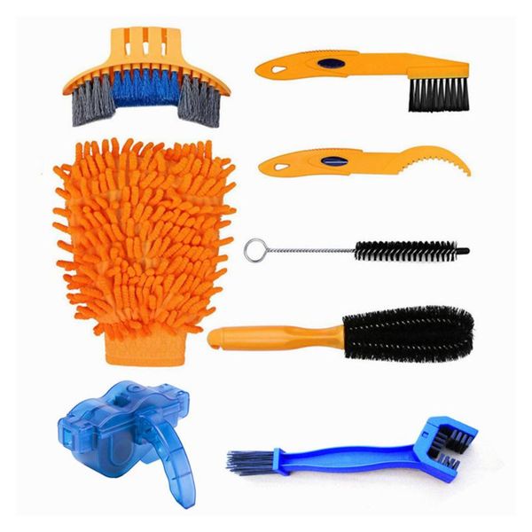 

car sponge bike cleaning kit cycling bicycle chain cleaner scrubber brushes mountain wash tool set repair tools accessories