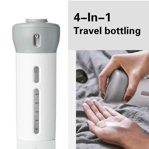 

storage bottles & jars 4in1 travel sub-bottle set portable cosmetic rotatable lotion dispenser organizer for outdoor grey packaging