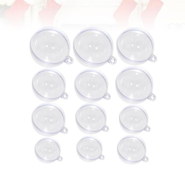 

party decoration 12pcs transparent hollow balls preserved fresh flower christmas candy packaging hanging pendants decorative