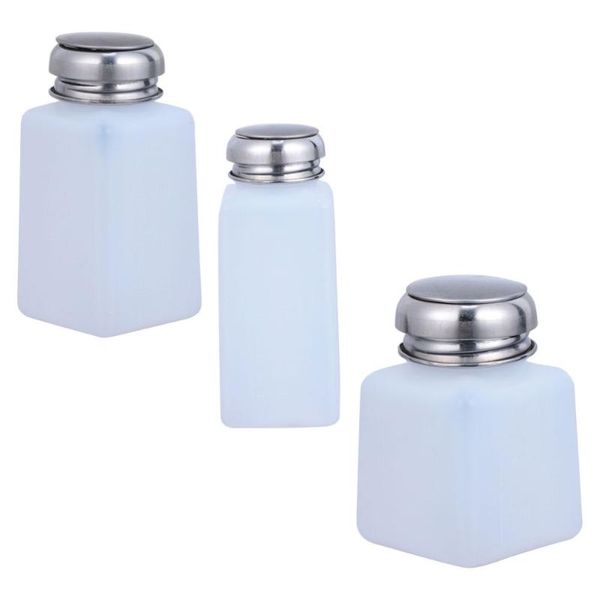 

storage bottles & jars 3pcs liquid bottle push type alcohol anti-static container