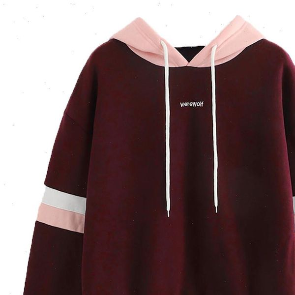 

2021 autumn women hoodie casual long sleeve hooded pullover sweatshirts hooded female jumper women sportswear clothes d, Black