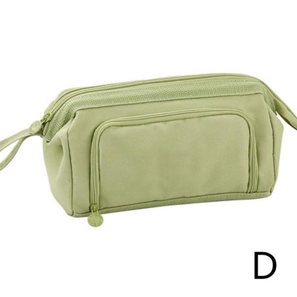 

pencil cases large-capacity double-layer canvas case, multifunctional portable case stationery simple student box, c5e6