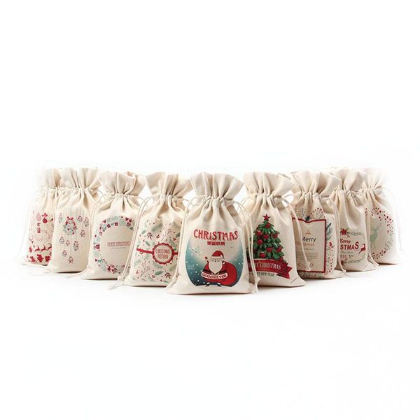 

gift wrap design 1pc/lot merry christmas cloth drawstring 16*23.5 cm home storage bag for santa clause send gifts to kid pocket