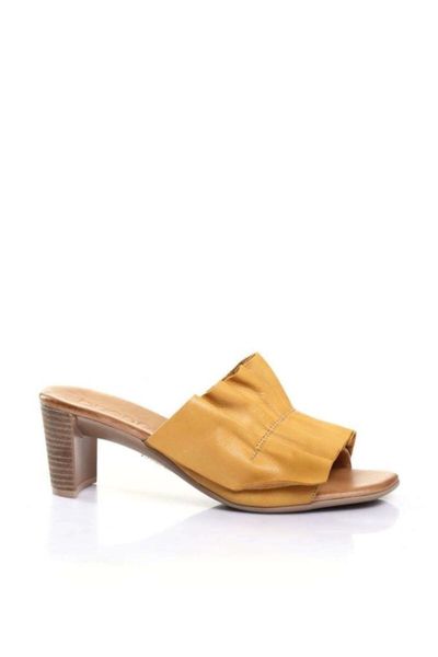 

slippers shoes shir detailed genuine leather high-heeled female 9 n4001, Black