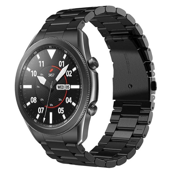 

watch bands 22mm no gap design strap for samsung galaxy 3 45mm band stainless steel bracelet wristband 46mm/gear s3, Black;brown
