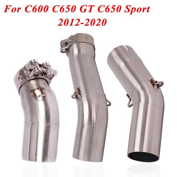 

motorcycle exhaust for c600 c650 gt c650 sport 2012 - 2021 2021 17 muffler modified escape middle connection link pipe