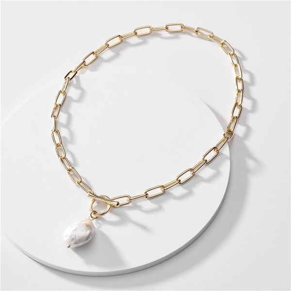 

pendant necklaces joolim jewelry gold color link chain freshwater pearl necklace brand, Silver