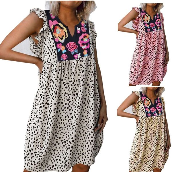 

summer leopard print shirt dress, Black;gray