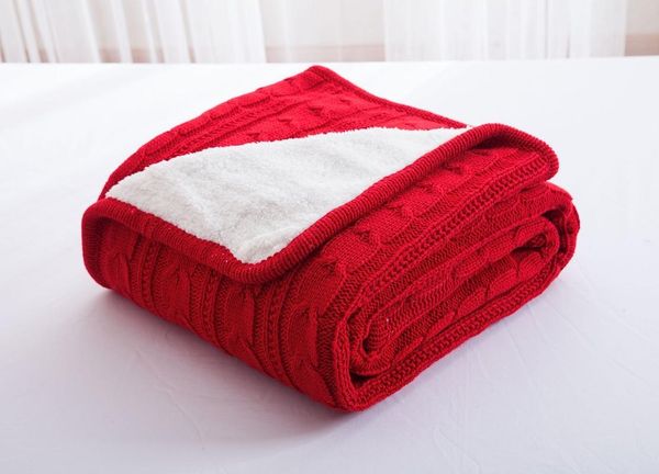 

european style retro plush knitted leisure blanket