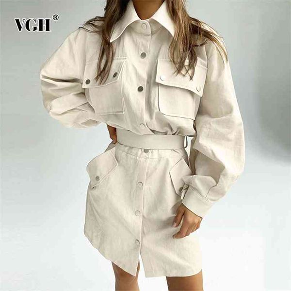 

safari style dress for women lapel long sleeve high waist patchwork sashes a line mini dresses female spring clothing 210531, Black;gray