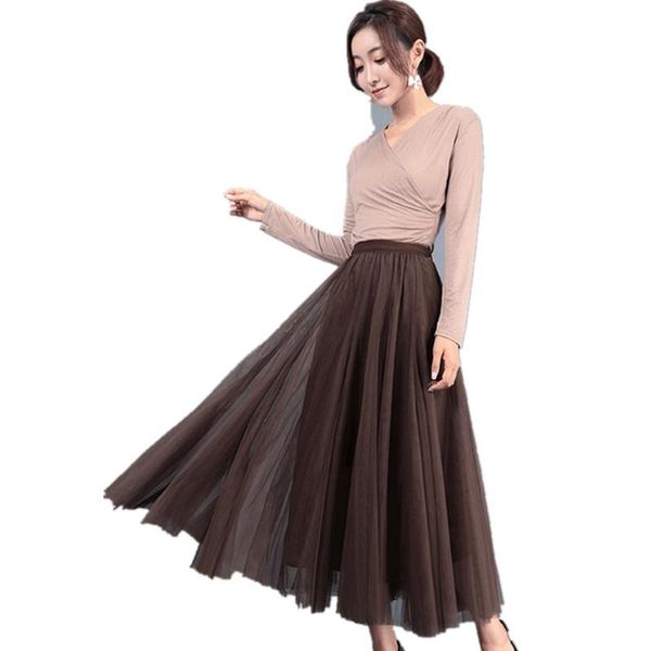 

skirts women lady tutu tulle skirt fancy evening party dancing pleated 2021 summer fashion, Black