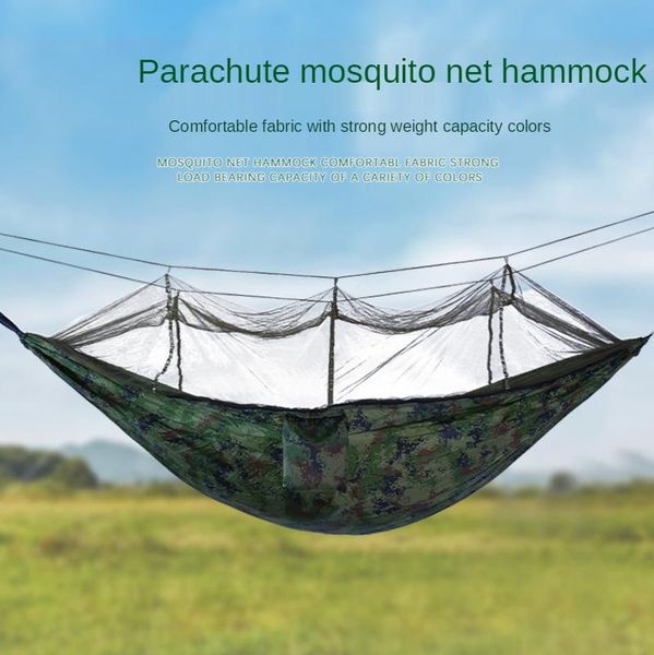 

camp furniture spot generation ribbon mosquito hammock outdoor single double net parachute cloth
