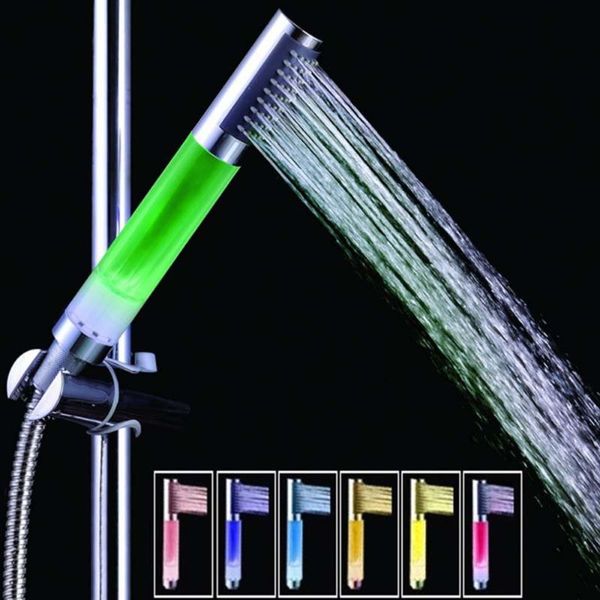 

bathroom shower heads 1pc handheld 7 color changing led romantic automatic bath head