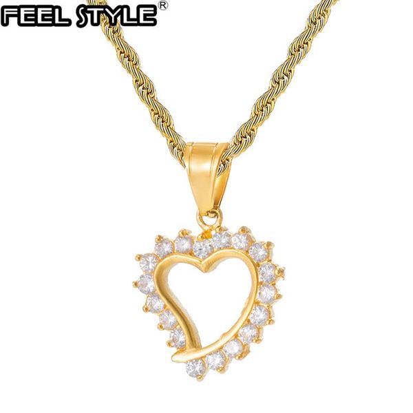 

pendant necklaces iced out bling love paved rhinestoned stainless steel necklace & pendants for men hip hop jewelry, Silver