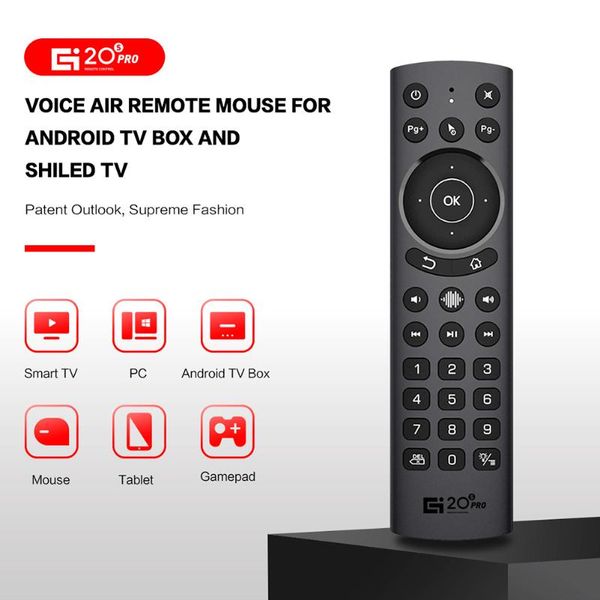 

g20s pro 2.4g wireless voice mouse remote 30 buttons voice remote control for pc smart tv set box television accessories