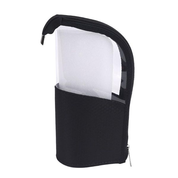 

1 pc stand cosmetic bag for women clear zipper makeup bag travel female makeup brush holder organizer toiletry