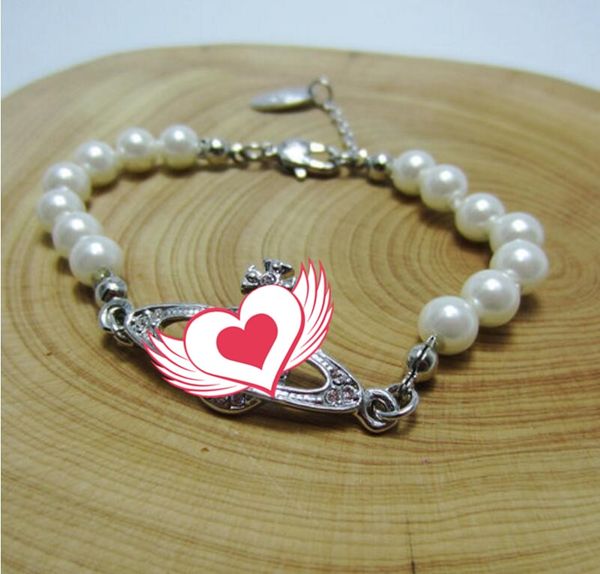 

2021 explosive satellite bracelet full diamond pearl planet bracelet simple temperament versatile wholesale necklace fast delivery, Silver