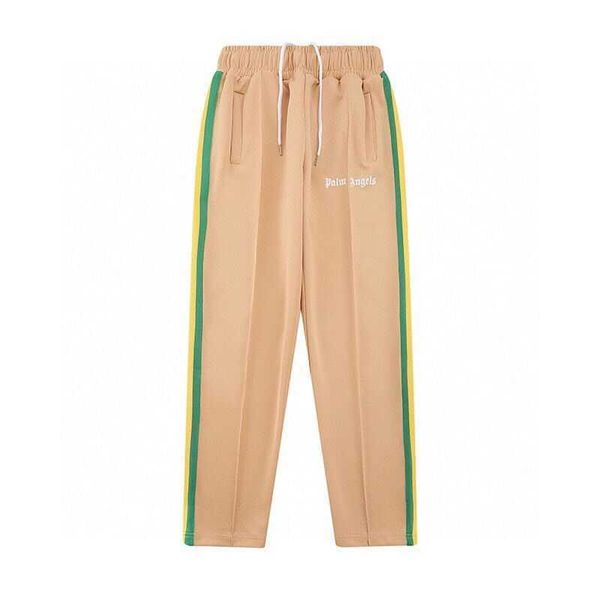 

angel colorful rainbow pa/lm ribbon straight casual pants k4mc, Black