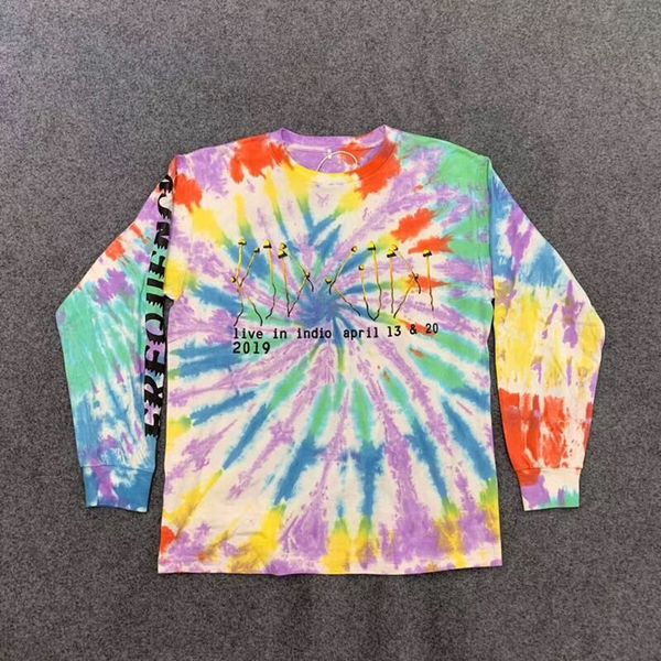 

2021 new manga longa cpfm xyz iluses tie dye hoodie das mulheres dos homens 1:1 alta qualidade hip hop casual kanye west sweatshirts k567, Black
