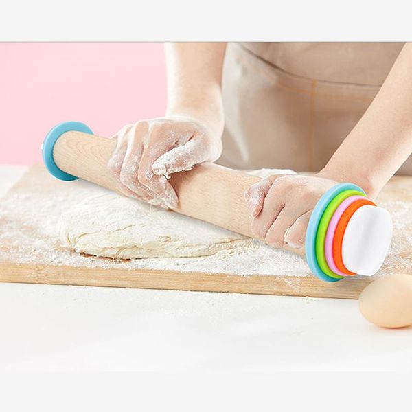 

rolling pins & pastry boards adjustable wood pin with removable rings kitchen baking wooden scaled flour sticks tools