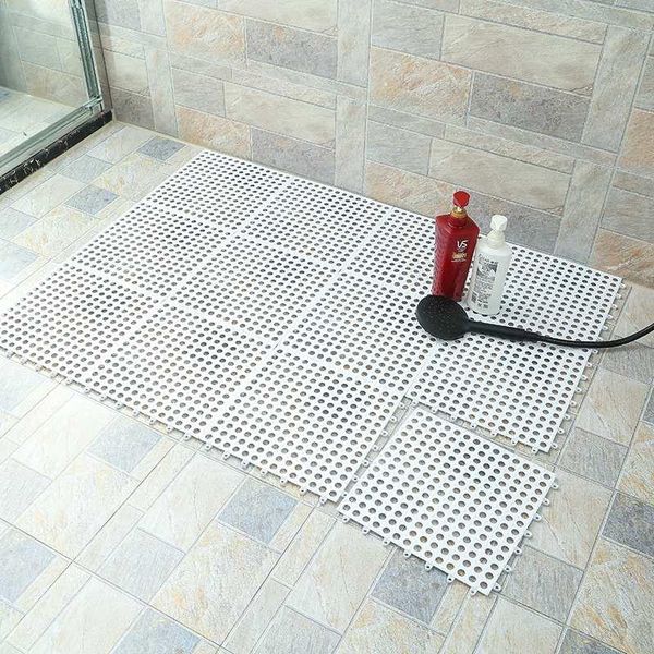 

bath mats creative bathroom mat carpet cover net soft plastic non-slip foot massage 6 colors for choice combination #1