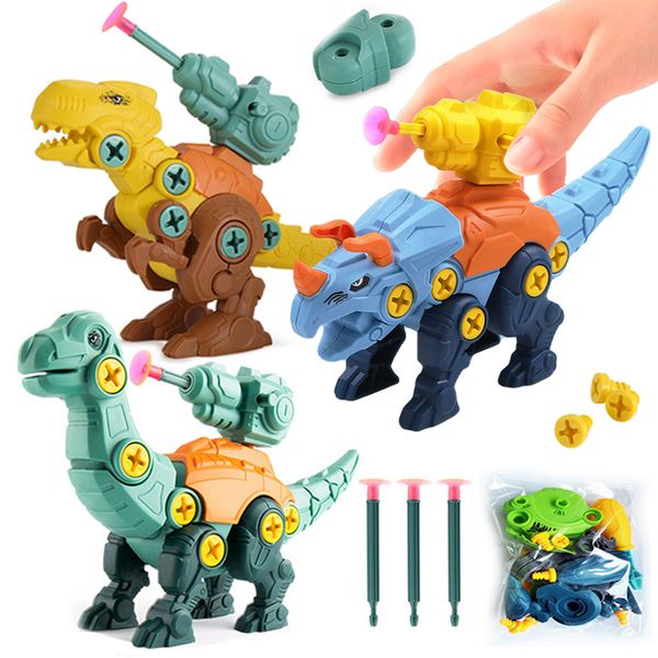 

childrens dinosaur cool boy toy set educational designer montessori model assembly drill puzzle toys for kid