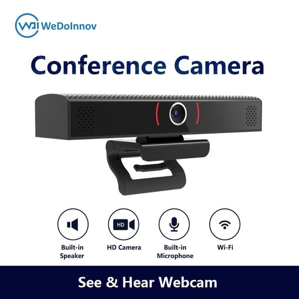 

wedolnnov video conference camera hd 1080p online class 2w speaker sound clear, wide playback range
