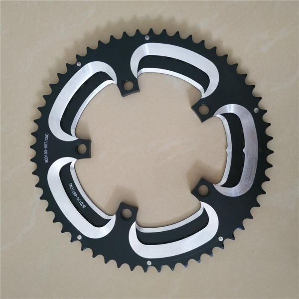 

bike heels & chainwheels truyou 130 bcd chain wheel 56t 46t double disc chainwheel road bicycle chainring folding cnc 7075 aluminum all