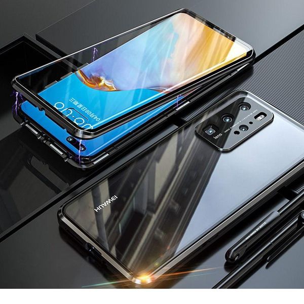 

double sided glass magnetic case for huawei p30 p40 pro lite lens camera for mate 30 20 pro nova jllkcb