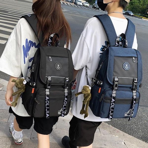 

backpack 2021 college students high school junior simple versatile schoolbag female