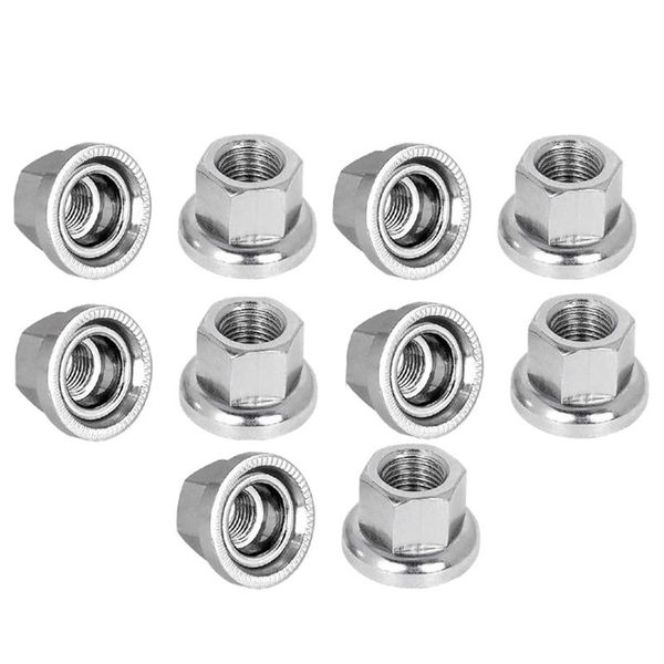 

tools 10 pcs bicycle wheel axle m10 nut for mountain road bike mtb hub bolt screw