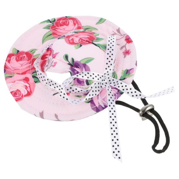 

dog apparel small sun cap with ear hole cat adjustable summer hat breathable