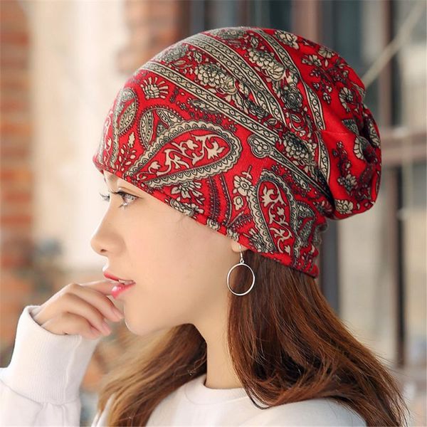 

beanies spring autumn cotton caps 3 ways wearing stylish bonnets for women girls outdoor sports cap hat