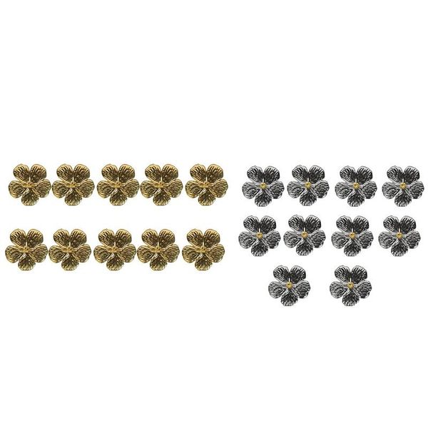 

napkin rings 20 pcs wedding simple plum flower 5 petals lucky ring-gold & silver
